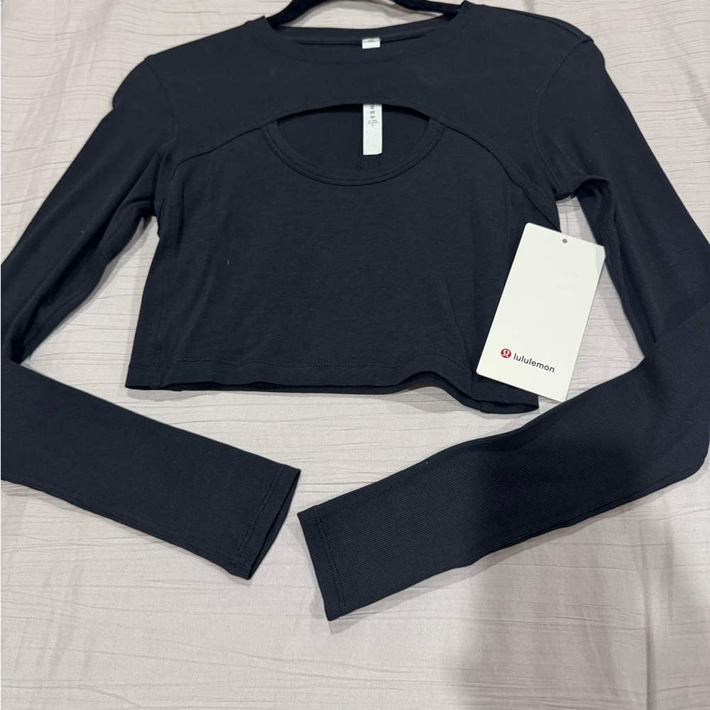 lululemon athletica Black Crop Top